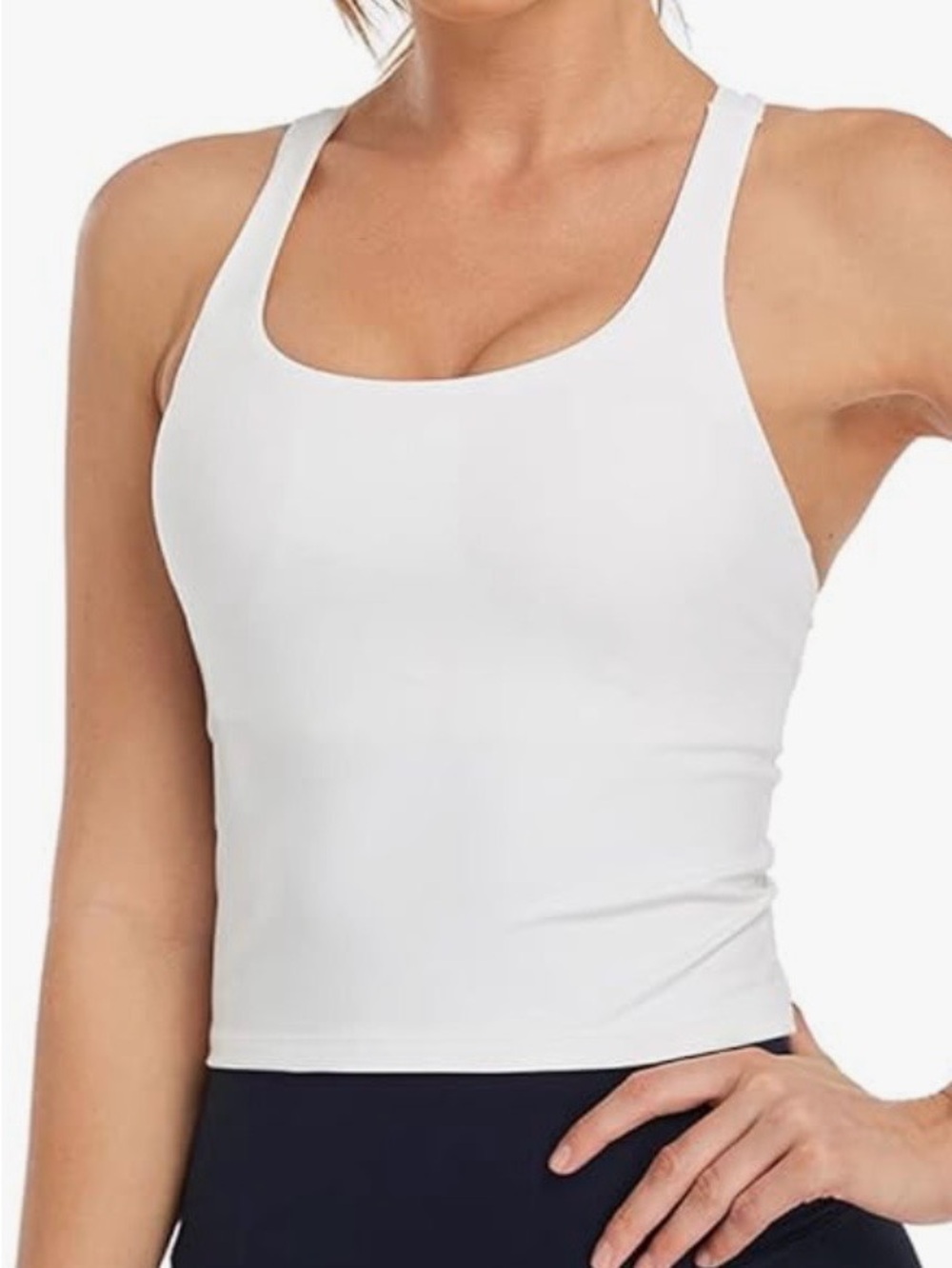 Women’s White Athletic Tank Top